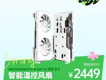 讯景 RX 6750 GRE 12GB显卡 京东限时秒杀仅需2449元