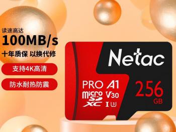 朗科 P500 至尊PRO版256GB存储卡京东限时秒杀到手仅需98元